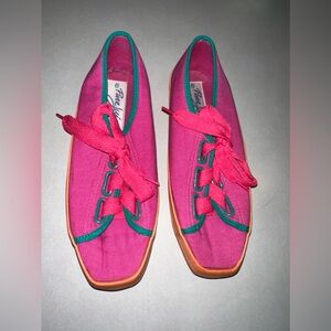 Vintage Pure Juice Neon Shoes Womens 9 Pink Orange 80s 90s